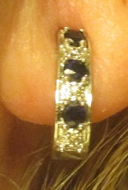 xxM1246M Diamond and Sapphire earringsTakst-Valuation N.Kr. 5000,-